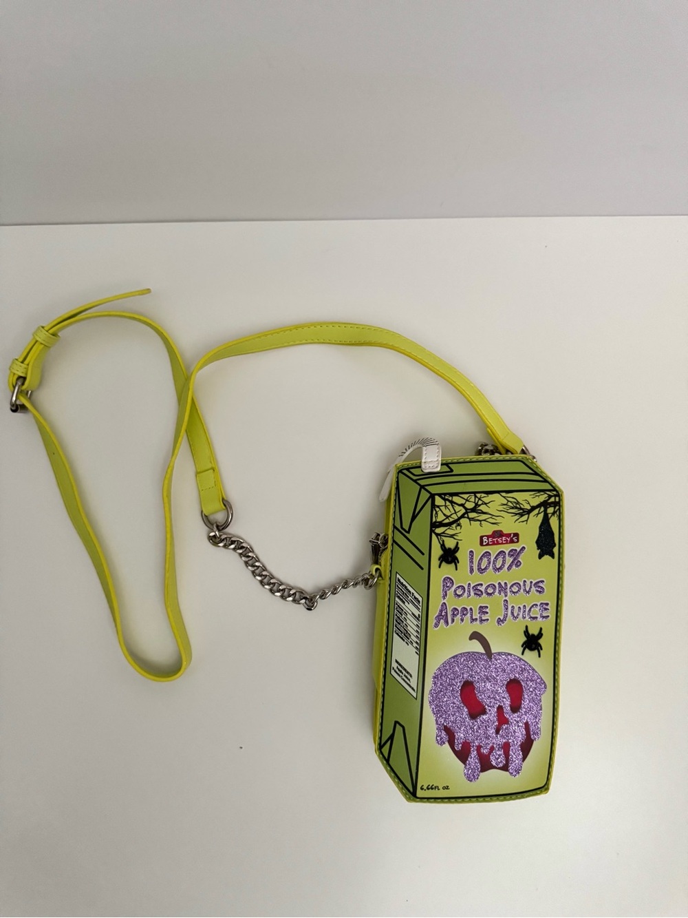 Betsey Johnson Lime Green 'Poisonous Apple Juice' Kids Crossbody Bag